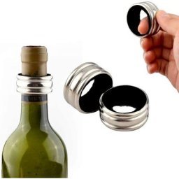 Collier de bouteille de vin en acier inoxydable anneau Anti-débordement doublé de velours capteur