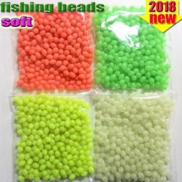 Lot de 300 perles ovales lumineuses en plastique pour la pêche leurre phosphorescent de couleur