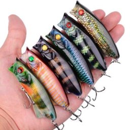 Appât artificiel Popper pour la pêche leurre pour attraper des poissons yeux 3d Crankbait