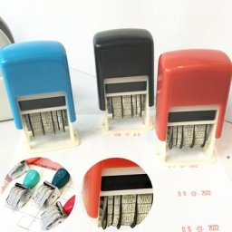 Nouveau bricolage créatif poignée compte Date timbres Mini auto-encreur timbres pour Scrapbooking