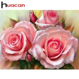 Huacan-Kit complet de peinture de diamant carré 5D broderie de fleurs art de la mosaïque