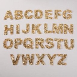 Ensemble de patchs de lettres en biscuits anglais autocollants pour t-shirt fer à repasser sur