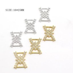 Boucles en alliage de strass 16x25mm 10 pièces/lot décoration de bijoux bricolage couture beau