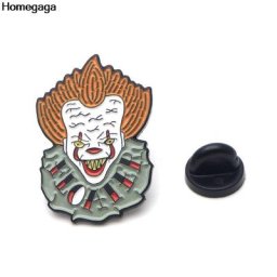 Homegaga-Épingles de clown de dessin animé pour hommes et femmes badges SR badges pour vêtements