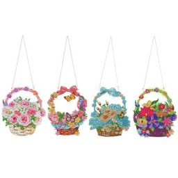 Kit de broderie diamant bricolage peinture diamant 5D panier de fleurs perceuse de forme spéciale
