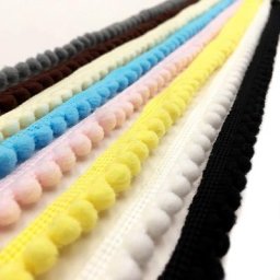 Boule de garniture de pompon de 20 yards 11mm mini perle ruban à franges couture de dentelle