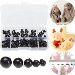 Yeux de beurre noirs en plastique pour ours en peluche accessoires de sécurité jouet doux