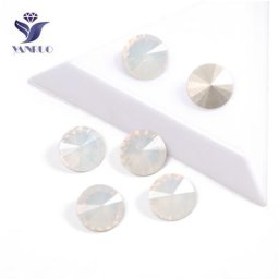 YANRUO – Rivoli K9 cristaux opale blanche sans rayures diamants cousus strass à coudre pour robe