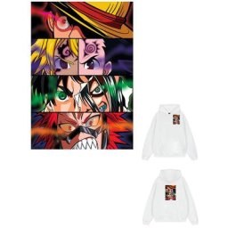 Anime Heros Eye Tecthermo-Autocollants pour enfants rayures sur les vêtements
