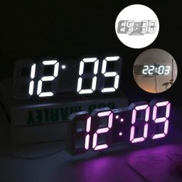 Horloge murale numérique LED 3D mode nuit plonger oyante horloge de table électronique réglable