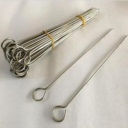 Bâton de barbecue en acier inoxydable outils de pique-nique maison en plein air rond rôti
