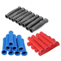 8 accessoires de voiture en titane 1200 ° pour bougie d'allumage manchon de fil bouclier
