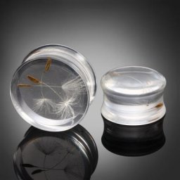 Bouchon d'oreille en résine acrylique fleur de pissenlit jauge extenseur de Piercing Tunnel de