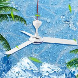 Mini ventilateur de plafond Portable de 19.6 pouces 12V 3 feuilles