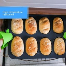 Moule de cuisson antiadhésif pour petits pains français en Silicone plateau à muffins lavable au