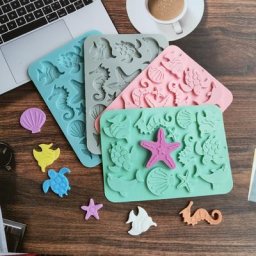 Moule 3D en silicone en forme de coquille de conque et d'étoile de mer accessoire de décoration