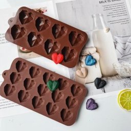 Moules à chocolat en silicone en forme de cœur 2021 cavités forme d'amour moules de cuisson de