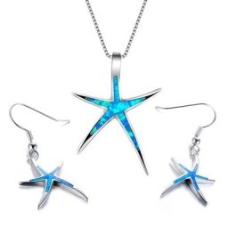 Ensemble de bijoux classiques pour femmes style océan pendentif étoile de mer collier en alliage