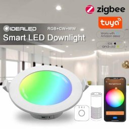Zigbee – plafonnier Led intelligent 3.0 3.5 pouces éclairage d'intérieur rond rvb CW WW
