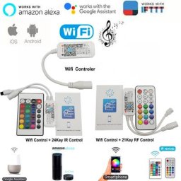 Magic Home-Bande LED RGB/RGBW/RGBCCT/WS2811/WS2812 5V/12V DC 5050/2835 Bluetooth Télécommande