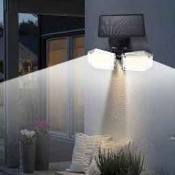 Applique murale solaire Rechargeable sans fil avec détecteur de mouvement éclairage d'extérieur