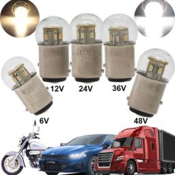 Clignotant LED P21/5W 1157 BAY15D 6V 12V 24V 36V 48V 1.5W pour voiture et moto
