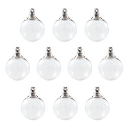 Pendentif globe en verre avec bouchon à vis bouteille en verre creux collier à faire soi-même