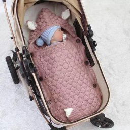 Sac de couchage d'hiver épais pour nouveau-né couverture chaude pour bébé sac de couchage à