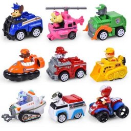 Paw Patrol-Voiture de patrouille pour enfants ensemble complet de chiens de sauvetage figurines