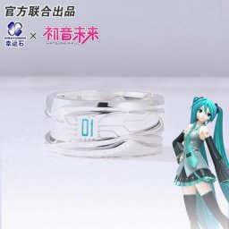 Hatsune Miku – bague en argent sterling 925 pour hommes et femmes Manga personnage d'action