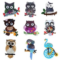 Broches d'oiseaux d'animaux vintage pour femmes écharpe d'oiseaux épinglette en résine insigne