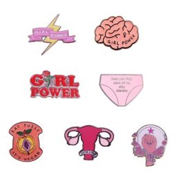 Épingle en émail Girl Power ovaires utérins insignes de fleurs cadeau d'art concepiste