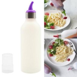Distributeur de condiments en plastique de 450ml pour confiture Sauce vinaigre huile Ketchup