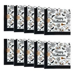 Serviettes en papier pour décoration de fête d'halloween 20 pièces/10 pièces 448B