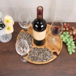 Table à vin Portable en bois Mini Table de pique-nique en bois support de verres à vin Table de