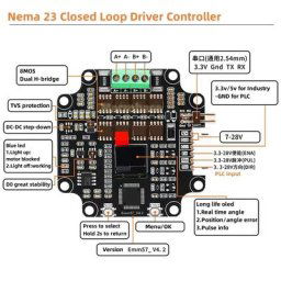 Carte de pilote pas à pas Nema 23 contrôleur d'entraînement servo en boucle fermée moteur PCBA