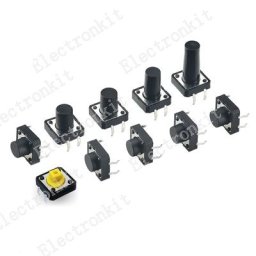 Micro interrupteur tactile bouton poussoir 12V 4 broches DIP momentané 12x12x5mm 6mm 7mm