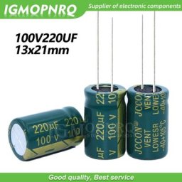 Igmopnrq – condensateur électrolytique en aluminium haute fréquence basse impédance 13x21mm 100v