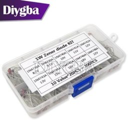 Kit de diodes Zener Wieshammdiy ensemble électronique pack 200 V 3.3V 3.6V 3.9V 4.3V 4.7V