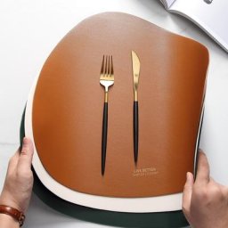 Set de 2/4/6 sous-verres en cuir PU dessous de plat tapis de Table isolant thermique bol