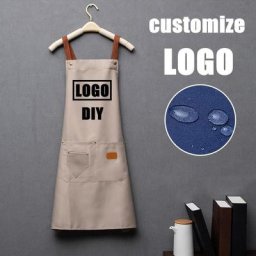 Tablier avec logo personnalisé pour hommes et femmes magasin de thé au lait café salon de beauté