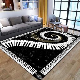 Tapis de chambre à coucher d'impression 3D motif de musique gothique tapis de grande surface fête