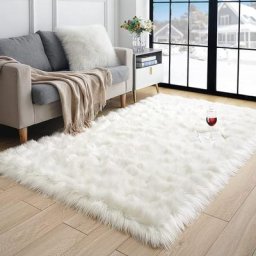 NOAHAS-Tapis en peluche en peau de mouton pour enfants tapis en fausse fourrure canapés pour
