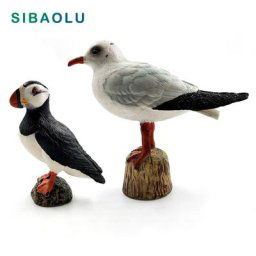 Figurine d'oiseau de mer moderne simulation d'animal mignon décor à la maison chaise de fée