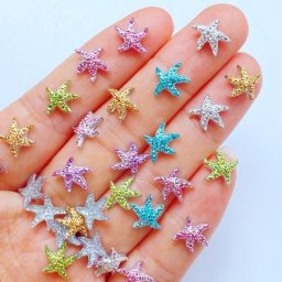 Figurines en résine étoile de mer 10mm 100 pièces artisanat Cabochon à dos plat ornement
