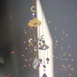Pipa Hexagon Prisms Sun Catcher Crystal Chaser Rainbow Wind Trendy es cd bell Window Home Face