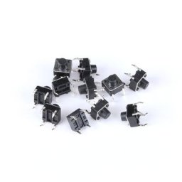 Mini bouton poussoir tactile noir à 4 broches petite lumière 6x6x6MM 20 pièces
