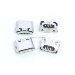 Connecteur micro USB 5 broches 10 pièces Port de charge en corne de bœuf inversé mini prise usb