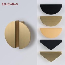 LSTABAN Demi-cercle américain moderne poignée d'armoire intégrée bouton de tiroir carré matériel