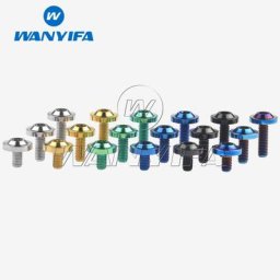 Wanyanza-Boulon en Titane Ti M6 x 10/15/20/25mm Torx T30 Vis Papillon à Tête de Prune pour Moto
